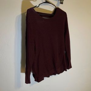 Purple Maroon cross back sweater